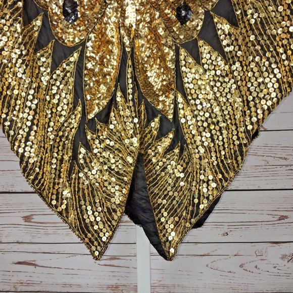 Linsiano vintage beaded silk blouse size small - Picture 4 of 7